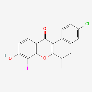 3-(4-Chlorophenyl)-7-hydroxy-8-iodo-2-isopropyl-chromen-4-one