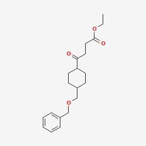 molecular formula C20H28O4 B8359815 Ethyl 4-[4-(benzyloxymethyl)cyclohexyl]-4-oxobutyrate 