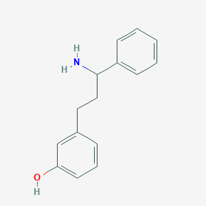 molecular formula C15H17NO B8359836 3-(3-Amino-3-phenylpropyl)phenol 