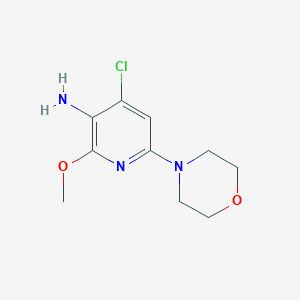 molecular formula C10H14ClN3O2 B8359899 4-Chloro-2-methoxy-6-morpholin-4-ylpyridin-3-ylamine 