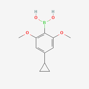 molecular formula C11H15BO4 B8359918 (4-Cyclopropyl-2,6-dimethoxyphenyl)boronic acid 