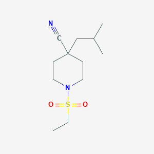 molecular formula C12H22N2O2S B8359927 1-(Ethylsulfonyl)-4-isobutylpiperidine-4-carbonitrile 