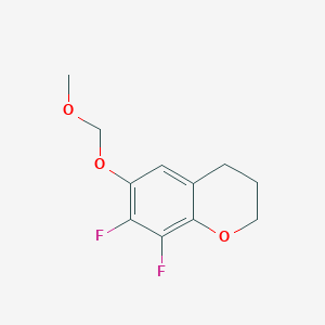 molecular formula C11H12F2O3 B8359929 7,8-Difluoro-6-methoxymethoxychroman 