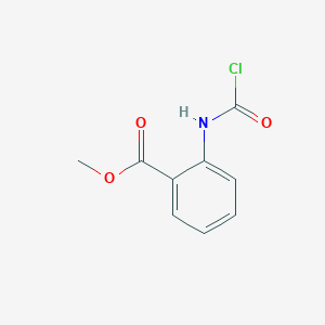 molecular formula C9H8ClNO3 B8359952 Methyl 2-[(chlorocarbonyl)amino]benzoate 