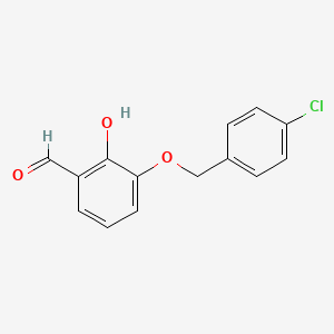 molecular formula C14H11ClO3 B8359977 3-(4-Chloro-benzyloxy)-2-hydroxy-benzaldehyde 