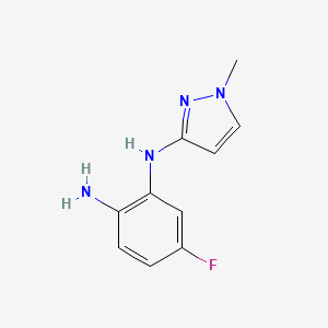 molecular formula C10H11FN4 B8359986 4-Fluoro-N2-(1-methyl-1H-pyrazol-3-yl)-benzene-1,2-diamine 
