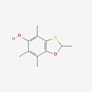 molecular formula C11H14O2S B8359989 2,4,6,7-Tetramethyl-1,3-benzoxathiol-5-ol 