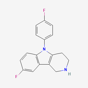 molecular formula C17H14F2N2 B8360008 8-fluoro-5-(4-fluorophenyl)-2,3,4,5-tetrahydro-1H-pyrido[4,3-b]indole CAS No. 58038-68-9