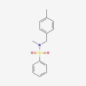 molecular formula C15H17NO2S B8360009 N-methyl-N-[(4-methylphenyl)methyl]benzenesulfonamide 