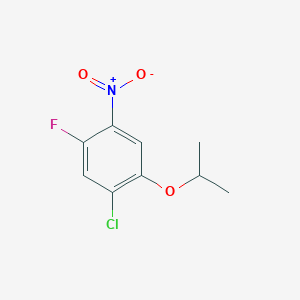 molecular formula C9H9ClFNO3 B8360024 4-Chloro-2-fluoro-5-isopropoxy-nitrobenzene 