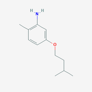 molecular formula C12H19NO B8360060 5-(3-Methylbutoxy)-2-methylaniline 