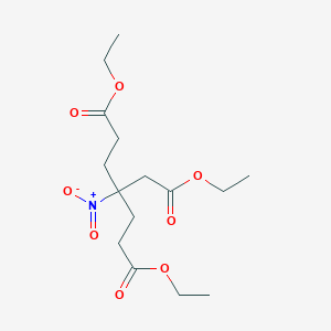 molecular formula C15H25NO8 B8360084 Diethyl 4-(2-ethoxy-2-oxoethyl)-4-nitroheptanedioate CAS No. 89317-49-7