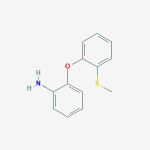 molecular formula C13H13NOS B8360095 2-(2-Methylsulfanylphenoxy)aniline 