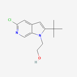 molecular formula C13H17ClN2O B8360141 2-(2-tert-butyl-5-chloro-1H-pyrrolo[2,3-c]pyridin-1-yl)ethanol 