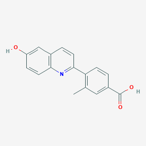 molecular formula C17H13NO3 B8360159 4-(6-Hydroxyquinolin-2-yl)-3-methylbenzoic acid 