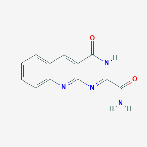 molecular formula C12H8N4O2 B8360225 Pyrimido[4,5-b]Quinolin-4(3H)-One-2-Carboxamide 