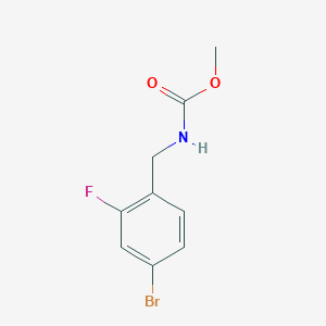 molecular formula C9H9BrFNO2 B8360230 Methyl (4-bromo-2-fluorobenzyl)carbamate 