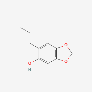 molecular formula C10H12O3 B8360236 5-Hydroxy-6-propyl benzo[1.3]dioxole 