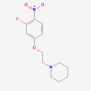 molecular formula C13H17FN2O3 B8360241 1-(2-(3-Fluoro-4-nitrophenoxy)ethyl)piperidine 