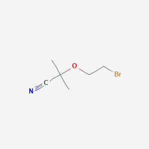 molecular formula C6H10BrNO B8360270 2-(2-Bromoethoxy)-2-methylpropanenitrile 