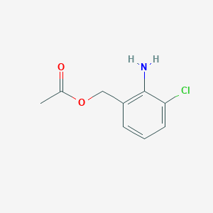 molecular formula C9H10ClNO2 B8360284 2-Acetoxymethyl-6-chloroaniline 