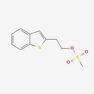 molecular formula C11H12O3S2 B8360304 Methanesulfonic acid 2-benzo[b]thiophen-2-yl-ethyl ester 