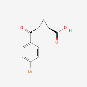 molecular formula C11H9BrO3 B8360343 trans-2-(4-Bromobenzoyl)cyclopropanecarboxylic acid 