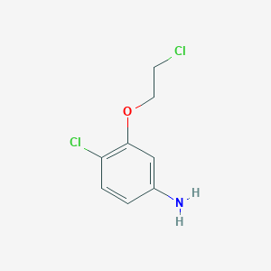 molecular formula C8H9Cl2NO B8360354 4-Chloro-3-(2-chloro-ethoxy)-phenylamine 