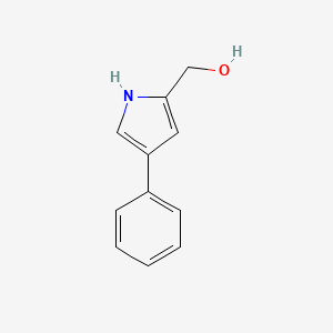 molecular formula C11H11NO B8360391 (4-phenyl-1H-pyrrol-2-yl)methanol 