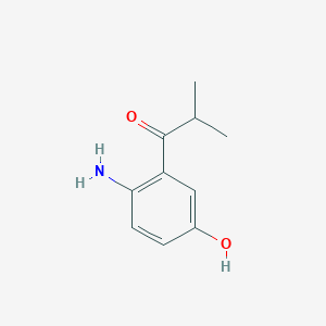 molecular formula C10H13NO2 B8360411 1-(2-Amino-5-hydroxyphenyl)-2-methyl-1-propanone 