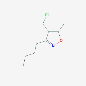 molecular formula C9H14ClNO B8360435 3-Butyl-4-chloromethyl-5-methyl-isoxazole 