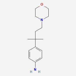 molecular formula C15H24N2O B8360461 4-(1,1-Dimethyl-3-morpholin-4-ylpropyl)phenylamine 
