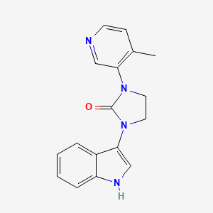 molecular formula C17H16N4O B8360469 1-(1H-Indol-3-yl)-3-(4-methyl-pyridin-3-yl)-imidazolidin-2-one 