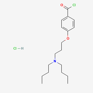 molecular formula C18H29Cl2NO2 B8360515 4-(3-Dibutylaminopropoxy)benzoyl chloride hydrochloride CAS No. 141645-88-7