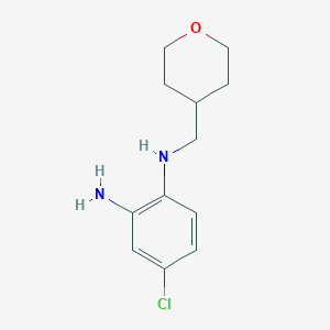 molecular formula C12H17ClN2O B8360523 4-chloro-N1-(tetrahydro-pyran-4-ylmethyl)-benzene-1,2-diamine 