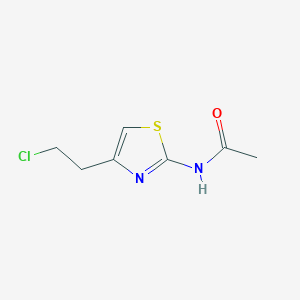 molecular formula C7H9ClN2OS B8360535 2-Acetylamino-4-(2-chloroethyl)thiazole 