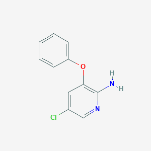 molecular formula C11H9ClN2O B8360539 5-Chloro-3-phenoxy-2-pyridinamine 