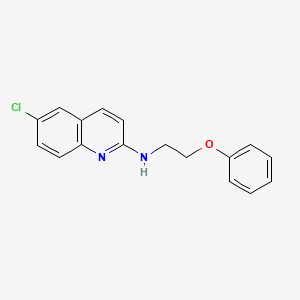 molecular formula C17H15ClN2O B8360547 (6-Chloro-quinolin-2-yl)-(2-phenoxy-ethyl)-amine CAS No. 1136478-92-6
