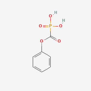 molecular formula C7H7O5P B8360576 Phosphinecarboxylic acid, dihydroxy-, phenyl ester, oxide CAS No. 74270-48-7