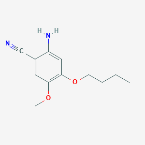 molecular formula C12H16N2O2 B8360583 2-Cyano-4-methoxy-5-n-butoxy phenylamine 