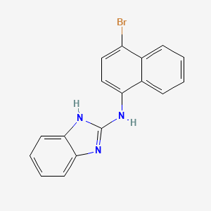 molecular formula C17H12BrN3 B8360639 N-(4-bromonaphthalen-1-yl)-1H-benzo[d]imidazol-2-amine 
