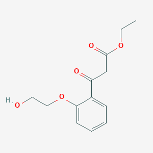 molecular formula C13H16O5 B8360732 Ethyl 3-(2-(2-hydroxyethoxy)phenyl)-3-oxopropanoate 