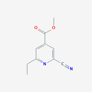 molecular formula C10H10N2O2 B8360745 Methyl 2-cyano-6-ethylisonicotinate 