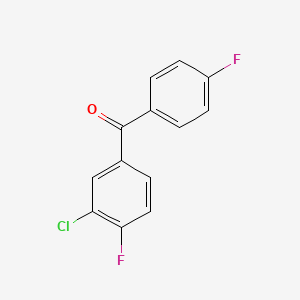 molecular formula C13H7ClF2O B8360751 (3-Chloro-4-fluorophenyl)(4-fluorophenyl)methanone 
