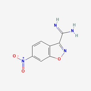 molecular formula C8H6N4O3 B8360764 3-Amidino-6-nitro-1,2-benzisoxazole 