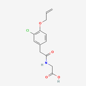 2-[[2-(3-Chloro-4-prop-2-enoxyphenyl)acetyl]amino]acetic acid