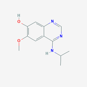 molecular formula C12H15N3O2 B8360821 4-(Isopropylamino)-6-methoxyquinazolin-7-ol 