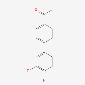 molecular formula C14H10F2O B8360859 1-(3',4'-Difluorobiphenyl-4-yl)ethanone 