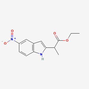 ethyl 2-(5-nitro-1H-indol-2-yl)propanoate