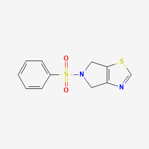 molecular formula C11H10N2O2S2 B8360929 5-(benzenesulfonyl)-4,6-dihydro-5H-pyrrolo[3,4-d]thiazole CAS No. 365996-64-1